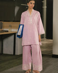 2 Piece Embroidered Cambric Suit