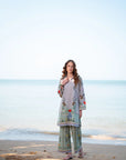 grey printed lawn co-ord set