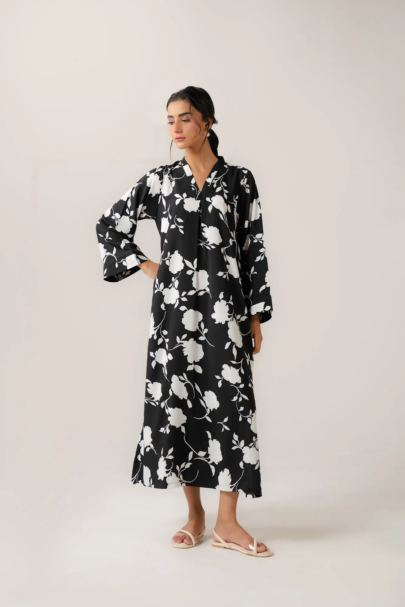 long shirts for girls with white floral design 2025