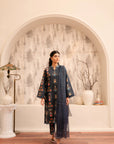 3 Piece Printed Khaddar Suit Pret Winter-24