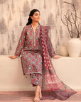3 Piece Printed Khaddar Suit Pret Winter-24