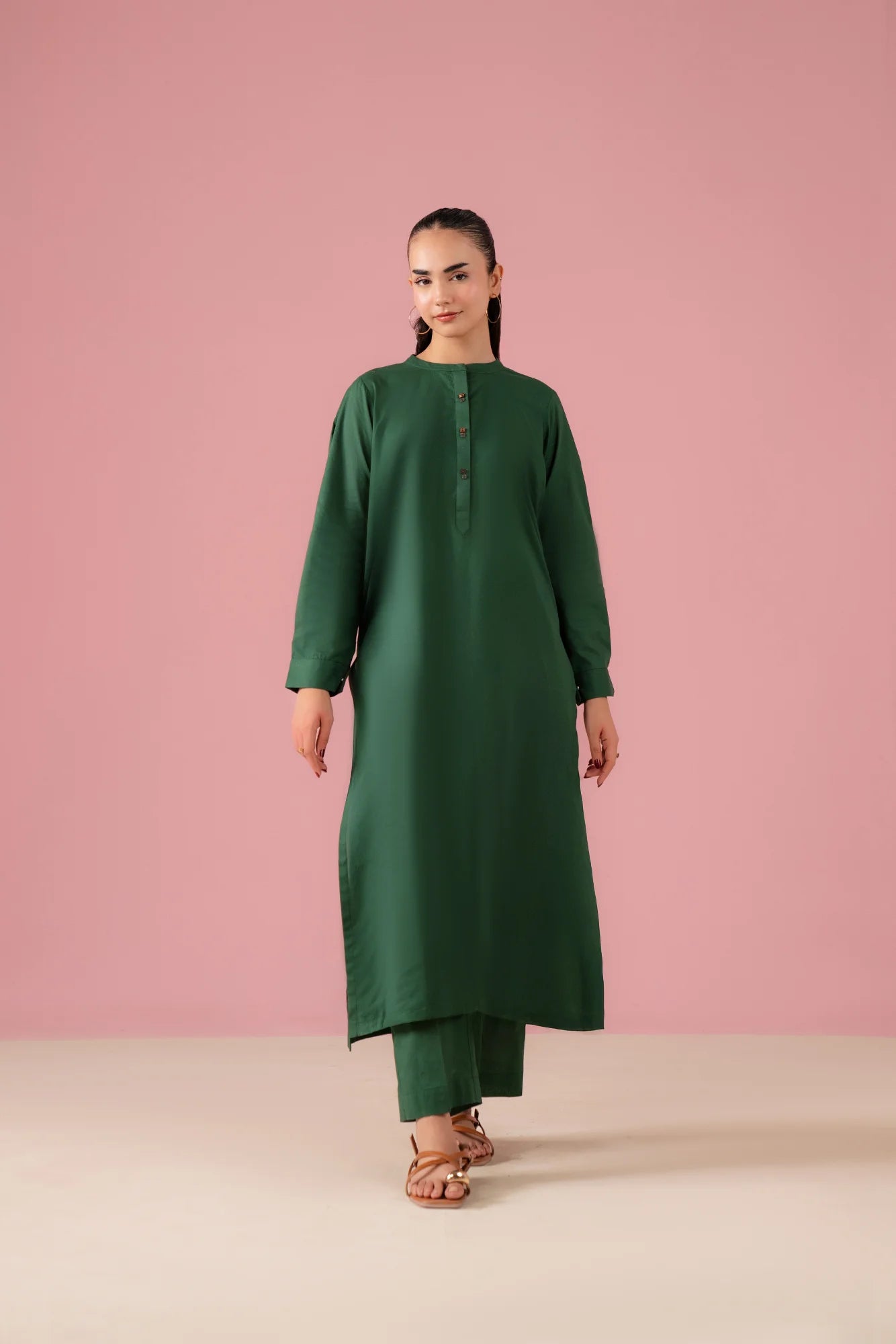 printed lawn suits in green