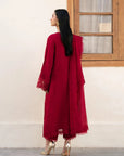 3 Piece Embroidered Cotton Net Suit Unstitched Winter-24