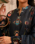 3 Piece Printed Khaddar Suit Pret Winter-24