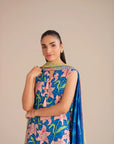 unstitched suits in blue color