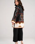 Women black embroidered ethnic kurta Pakistan - statement cambric printed shirt multicolor mother daughter twinning Eid 2026