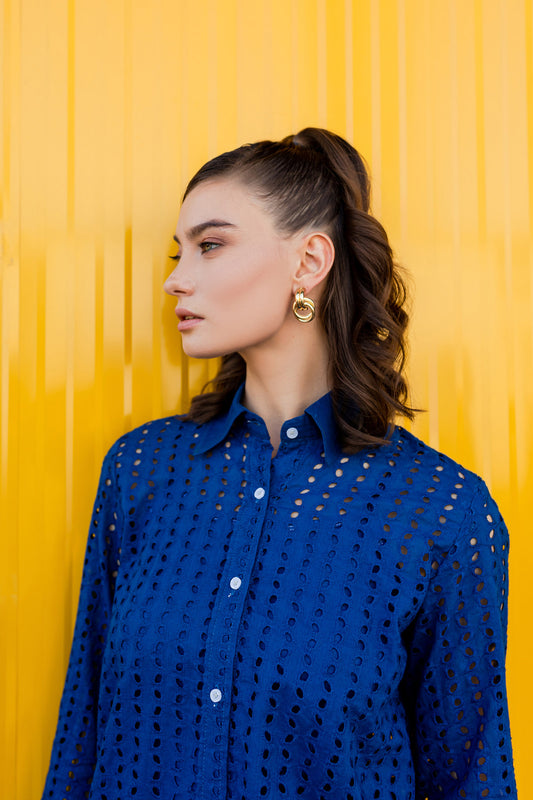 Schiffli Button-up Shirt