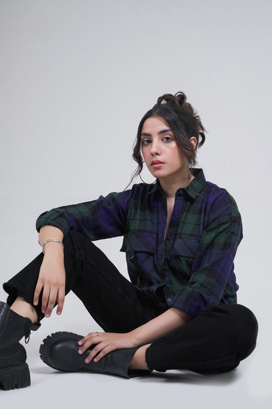 Checkered Button-up Shirt