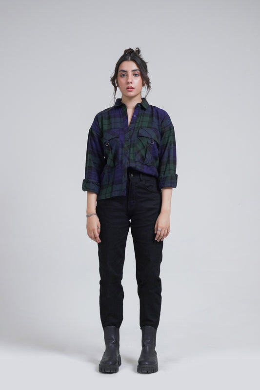Checkered Button-up Shirt