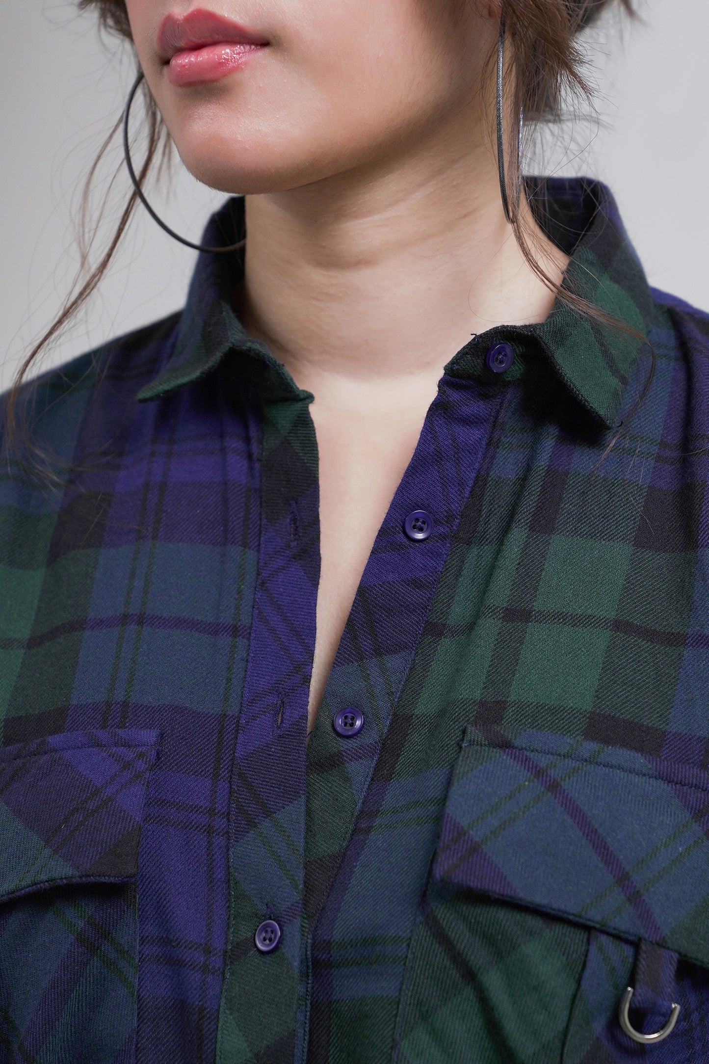 Checkered Button-up Shirt