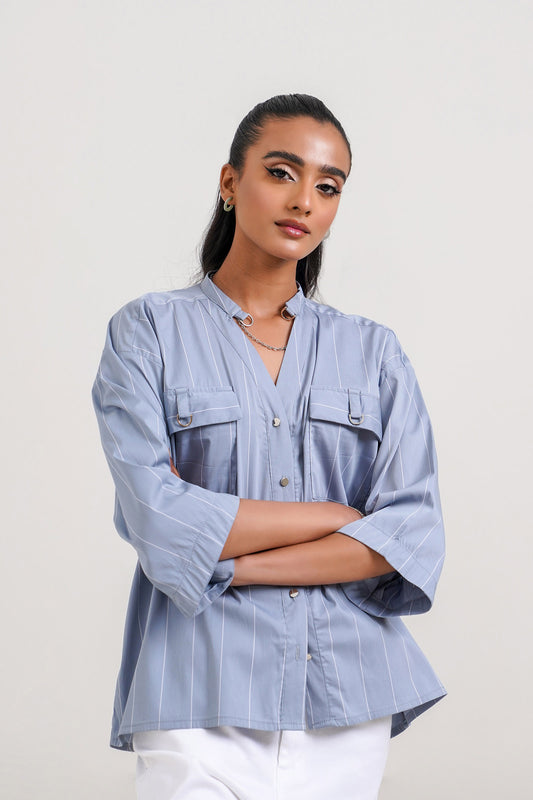 Printed Button-up Shirt