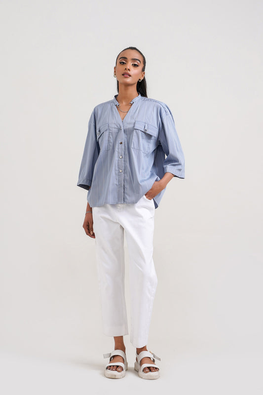 Printed Button-up Shirt