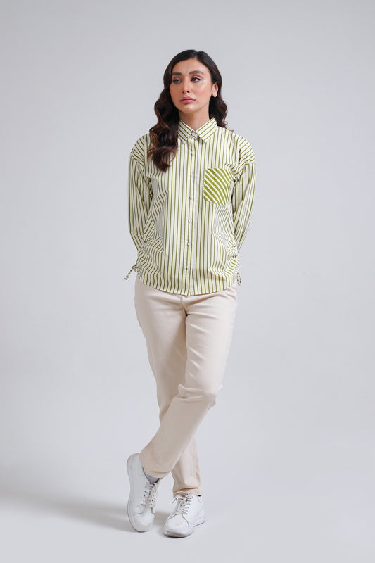 Striped Button-up Shirt