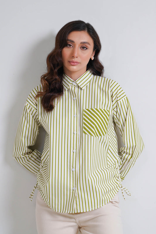 Striped Button-up Shirt