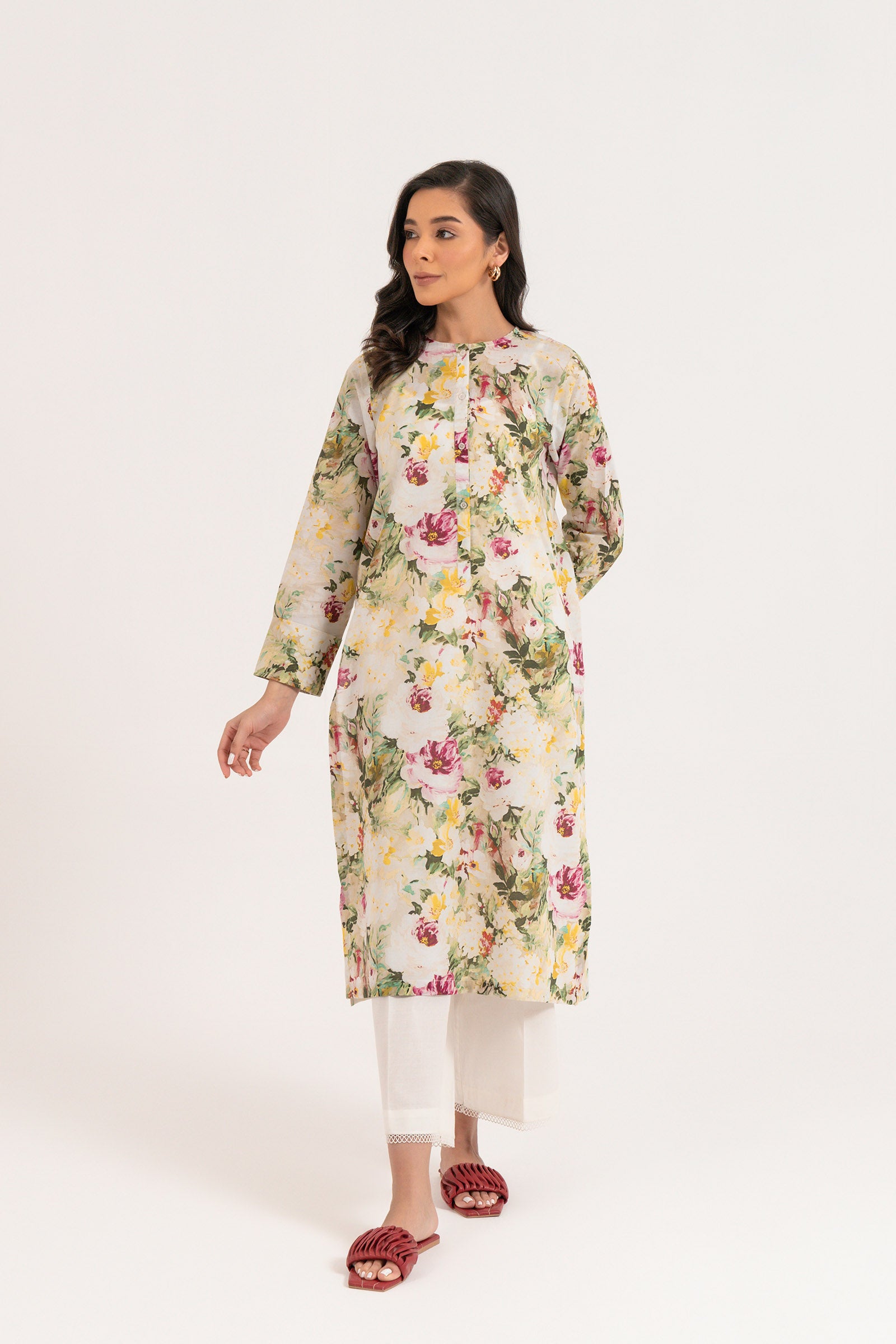 1 Piece Printed Lawn Shirt SUMMER-24