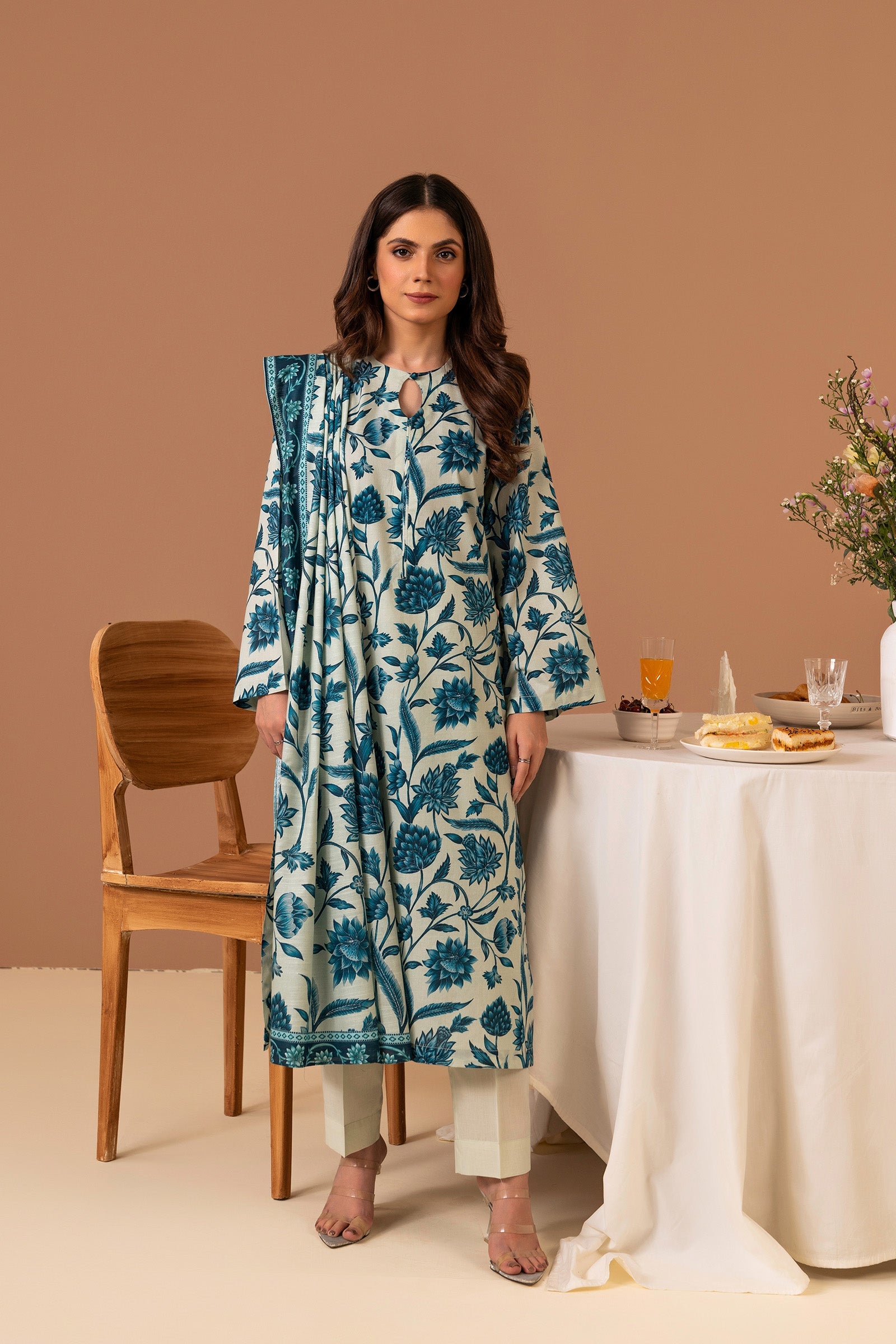 1 PC Printed Suit (Unstitched) Beyond East Official