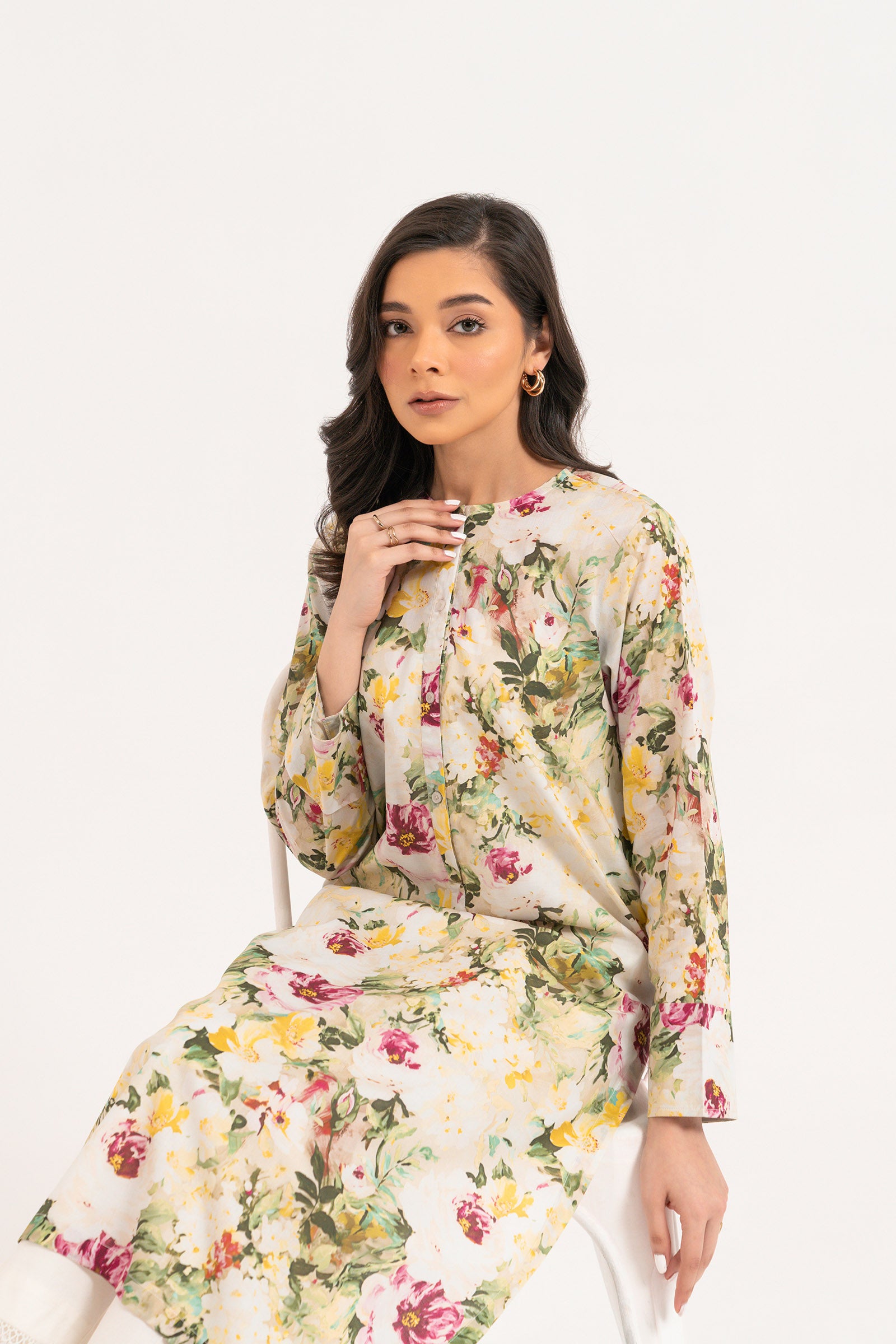 1 Piece Printed Lawn Shirt SUMMER-24