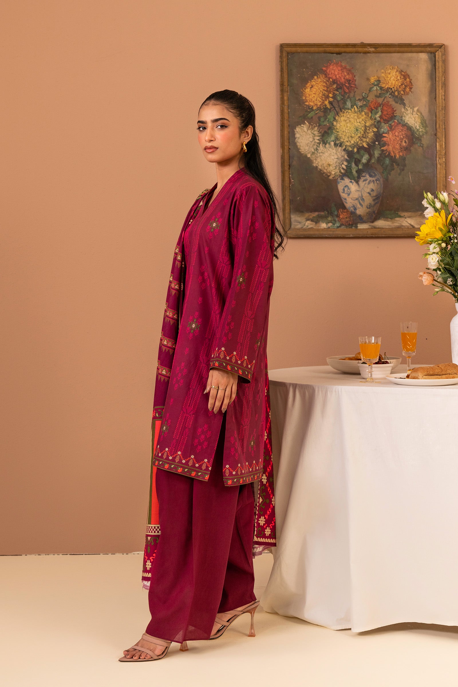 1 PC Printed Suit (Unstitched) Beyond East Official