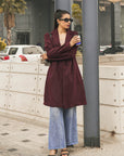 Notch Collar Wool Blend Coat Beyond East Official