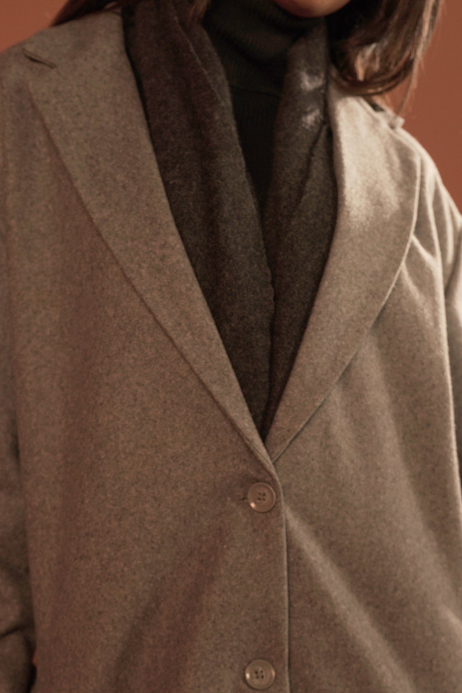 Notch Collar Wool Blend Coat Beyond East Official