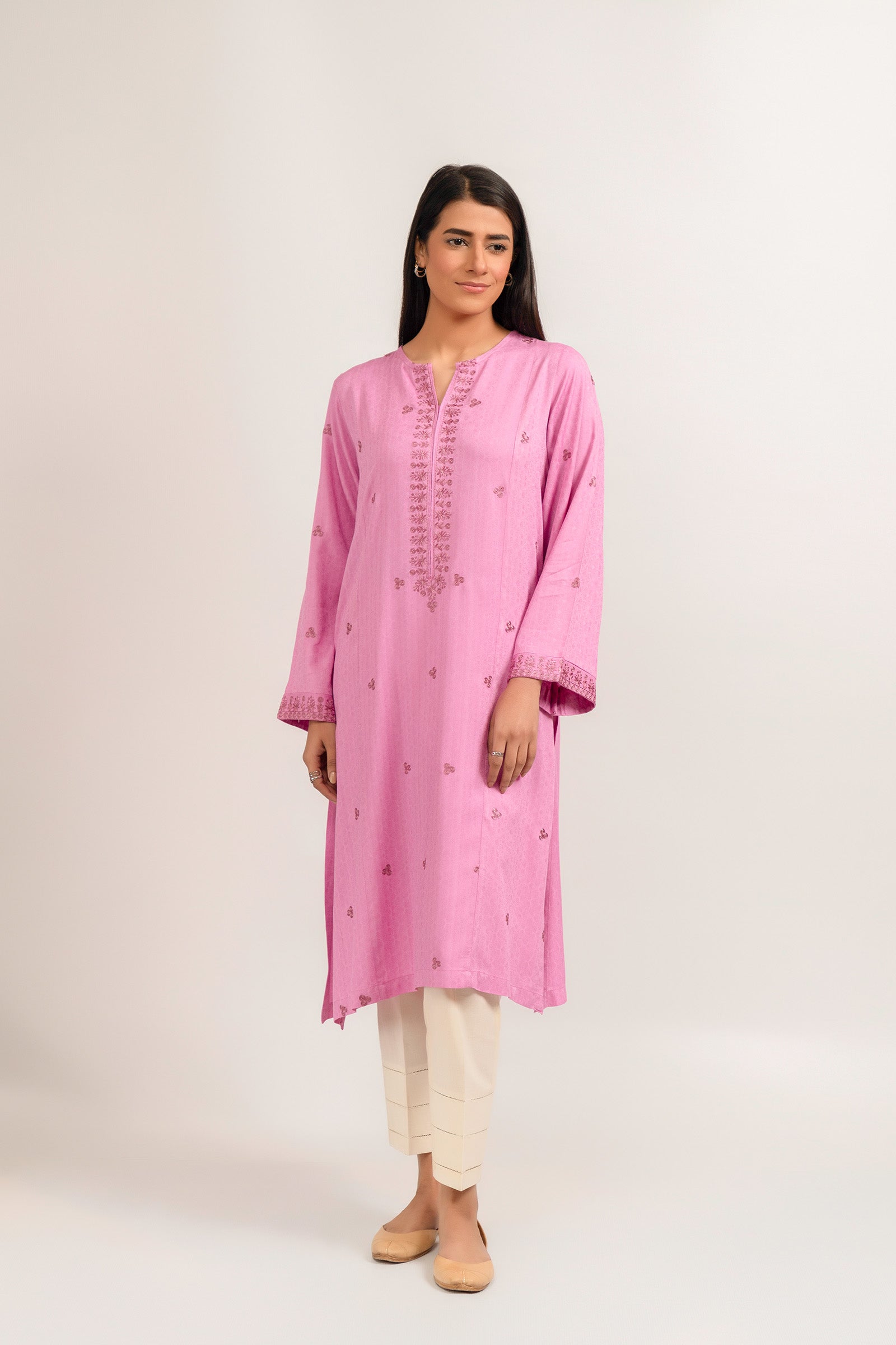 1 Piece Embroidered Khaddar Suit Winter-23