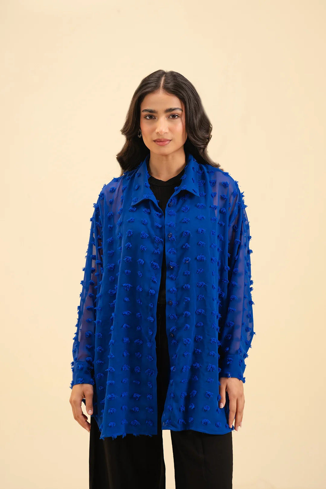 1 Piece Solid Georgette Shirt for university girls