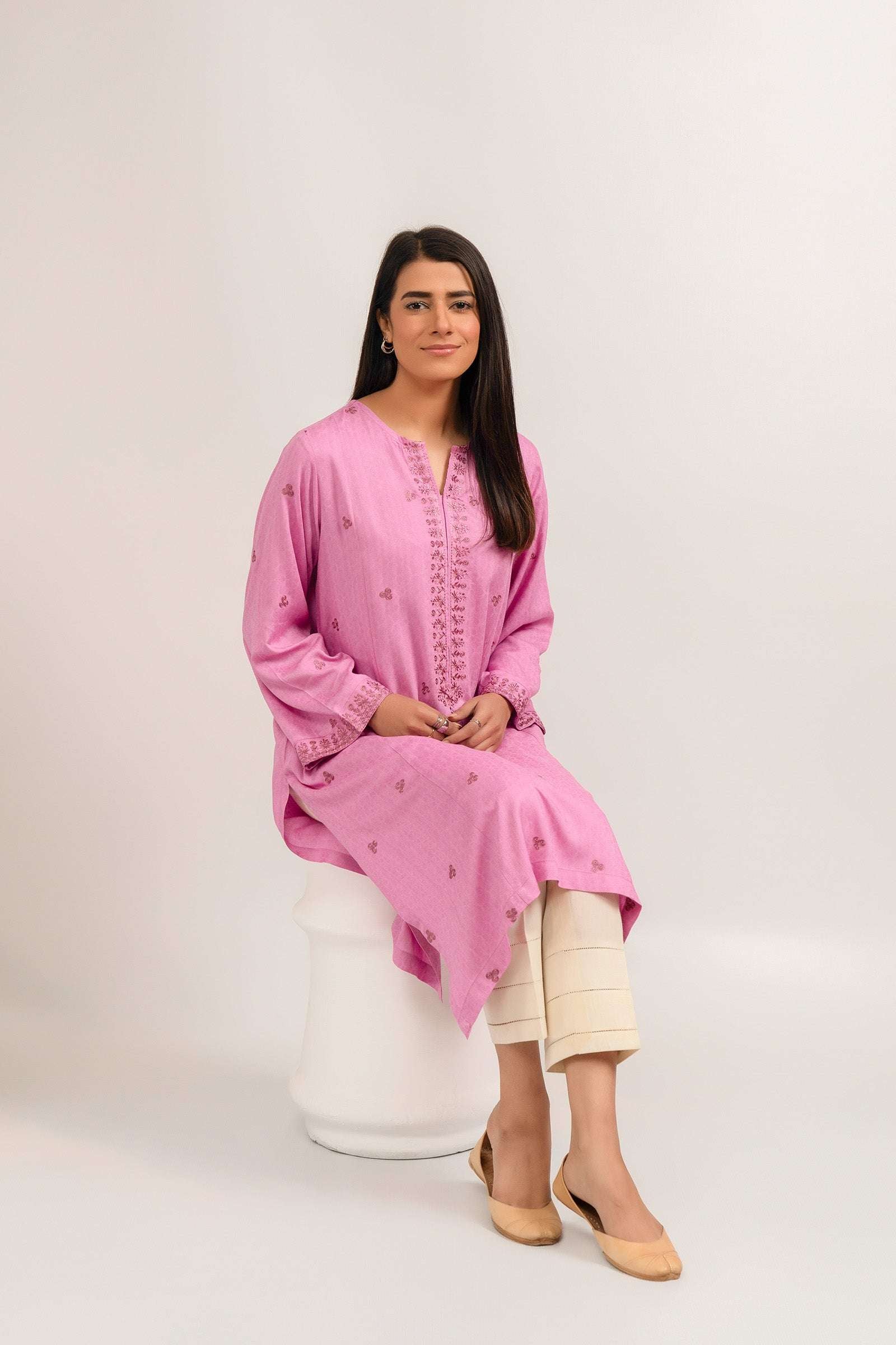 1 Piece Embroidered Khaddar Suit Winter-23