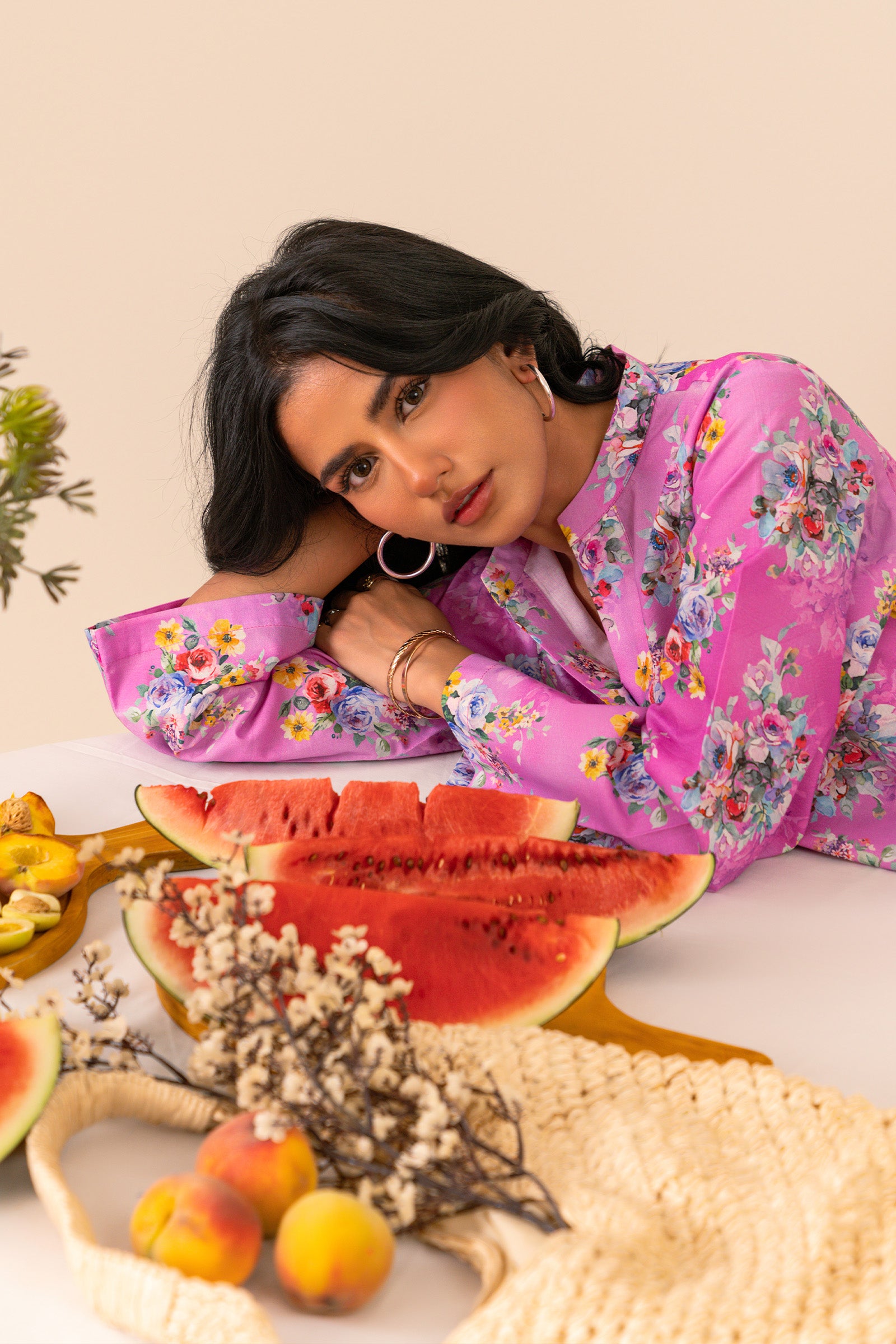 2 Piece Printed Cambric Suit SUMMER-24