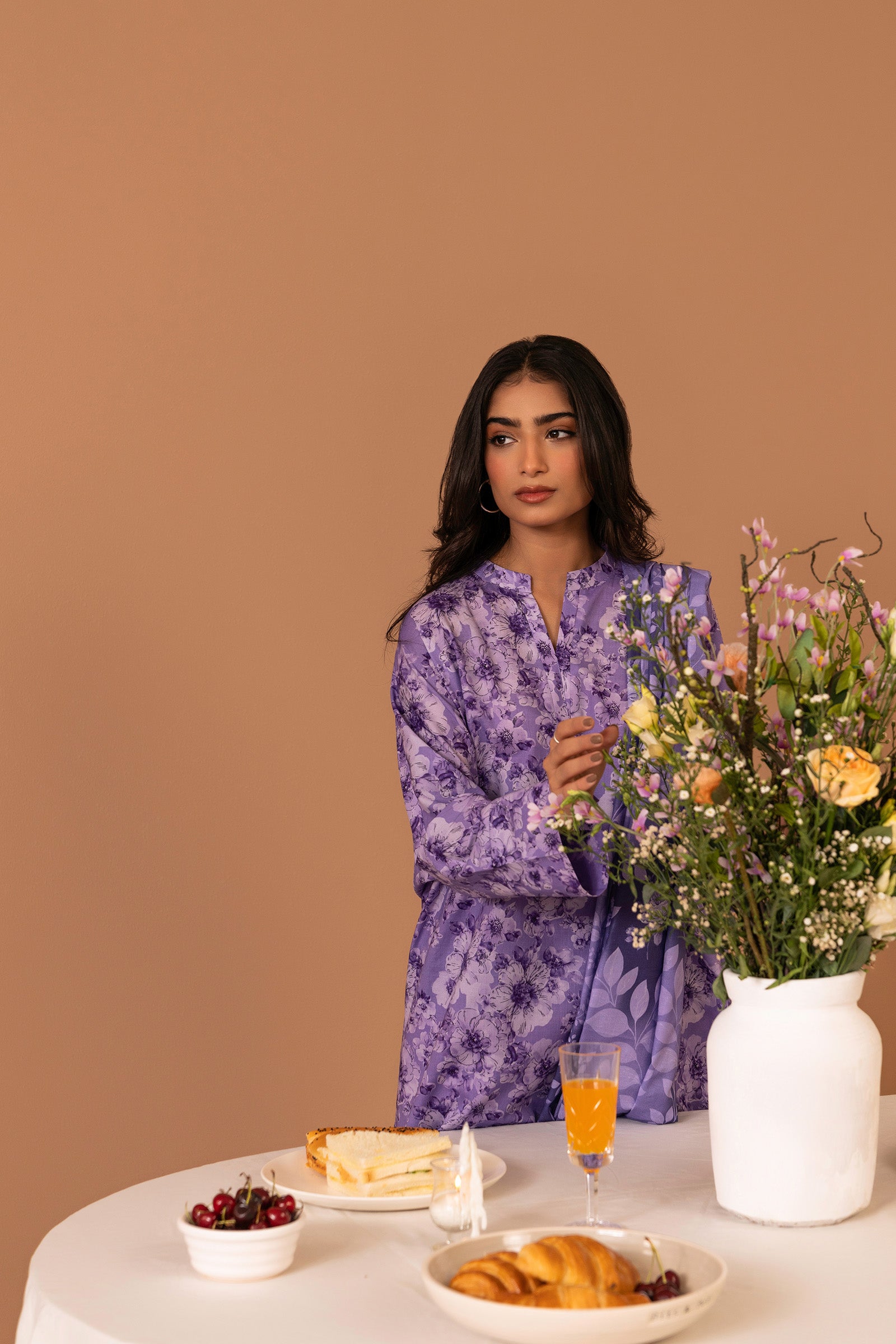 2 PC Printed Suit (Unstitched) Beyond East Official