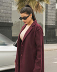 Notch Collar Wool Blend Coat Beyond East Official