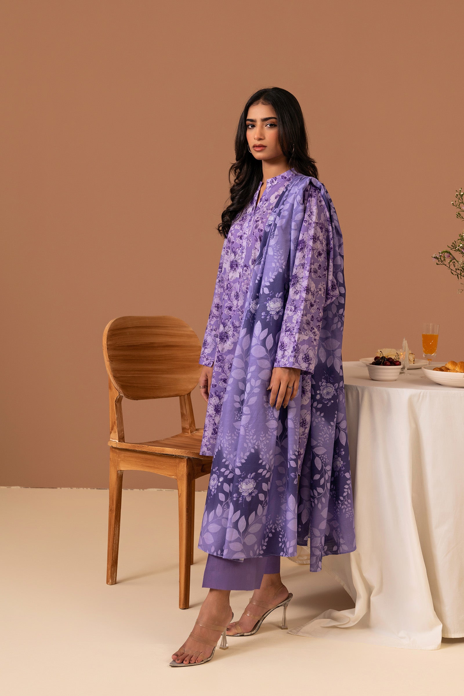2 PC Printed Suit (Unstitched) Beyond East Official