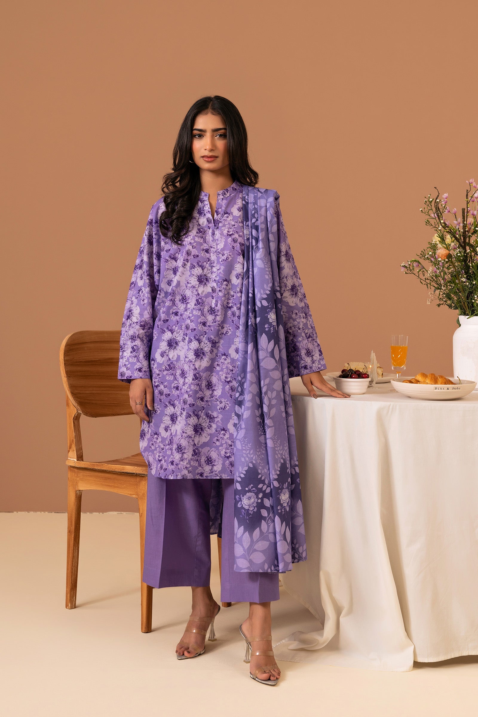 2 PC Printed Suit (Unstitched) Beyond East Official