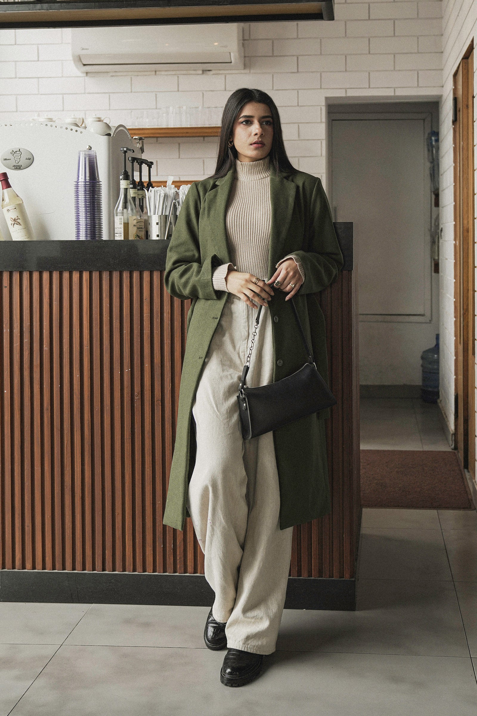 Belted Wool Blend Coat Beyond East Official