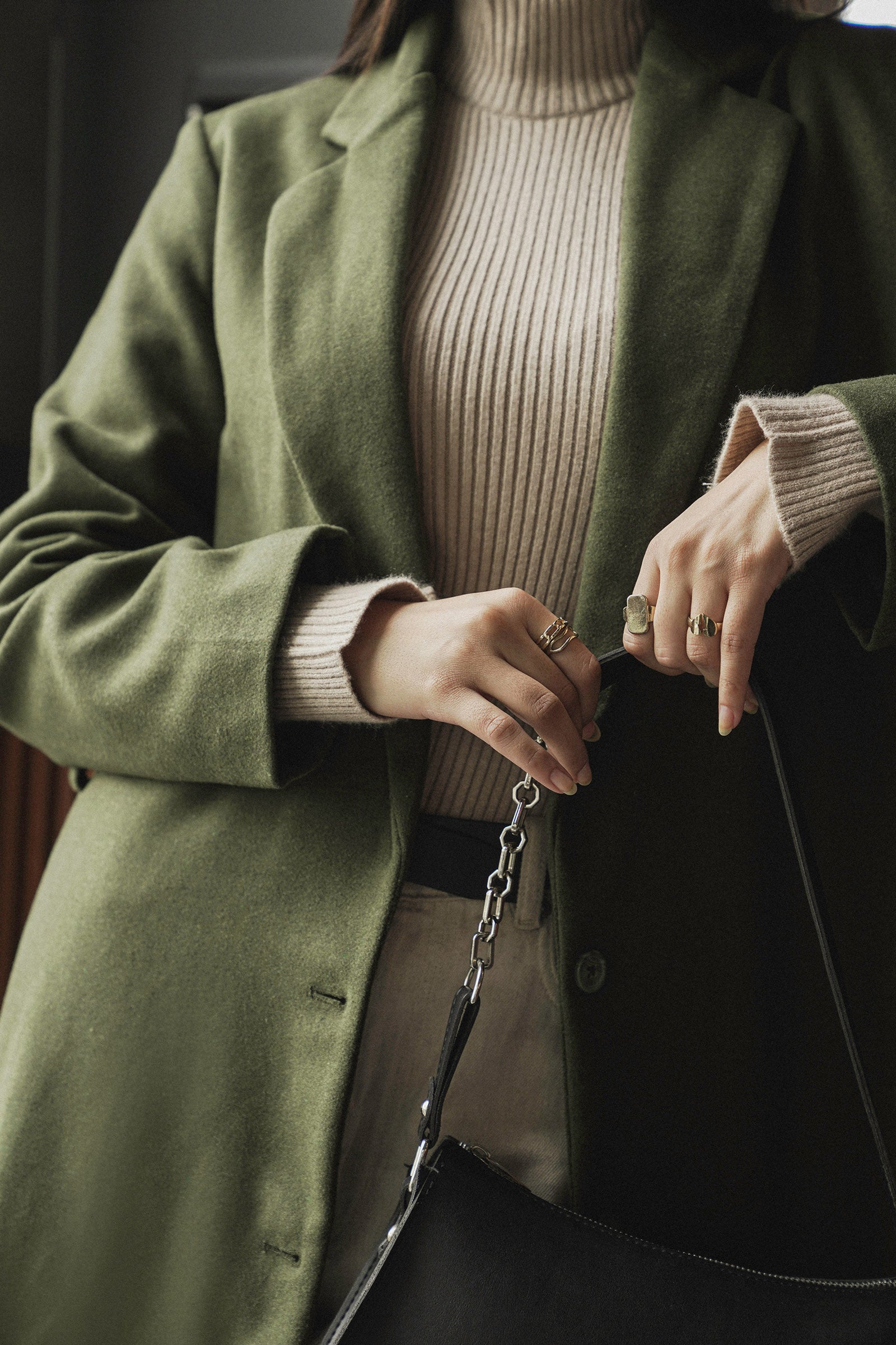 Belted Wool Blend Coat Beyond East Official