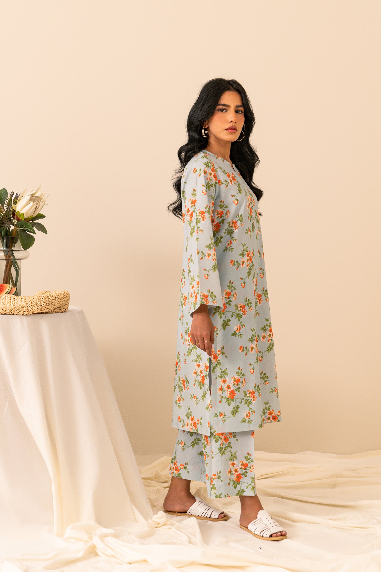 2 Piece Printed Cambric Suit SUMMER-24