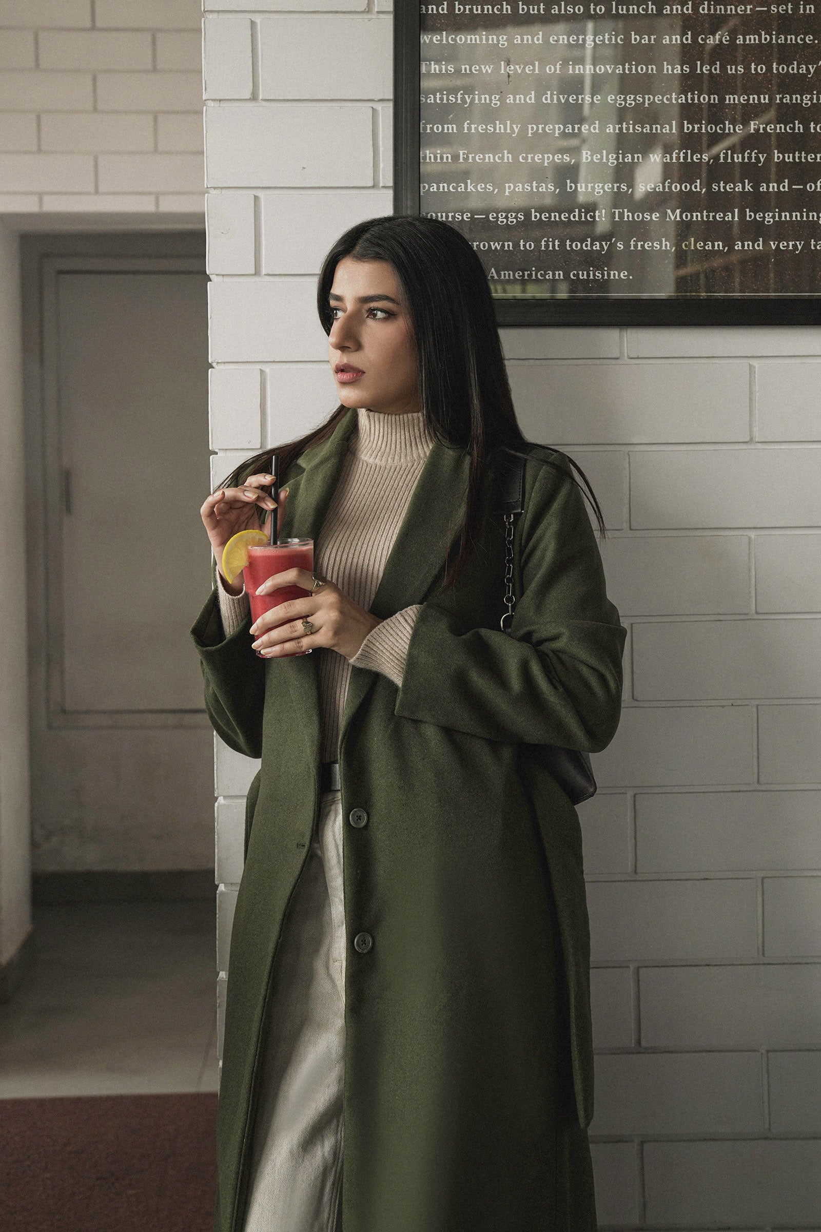 Belted Wool Blend Coat Beyond East Official