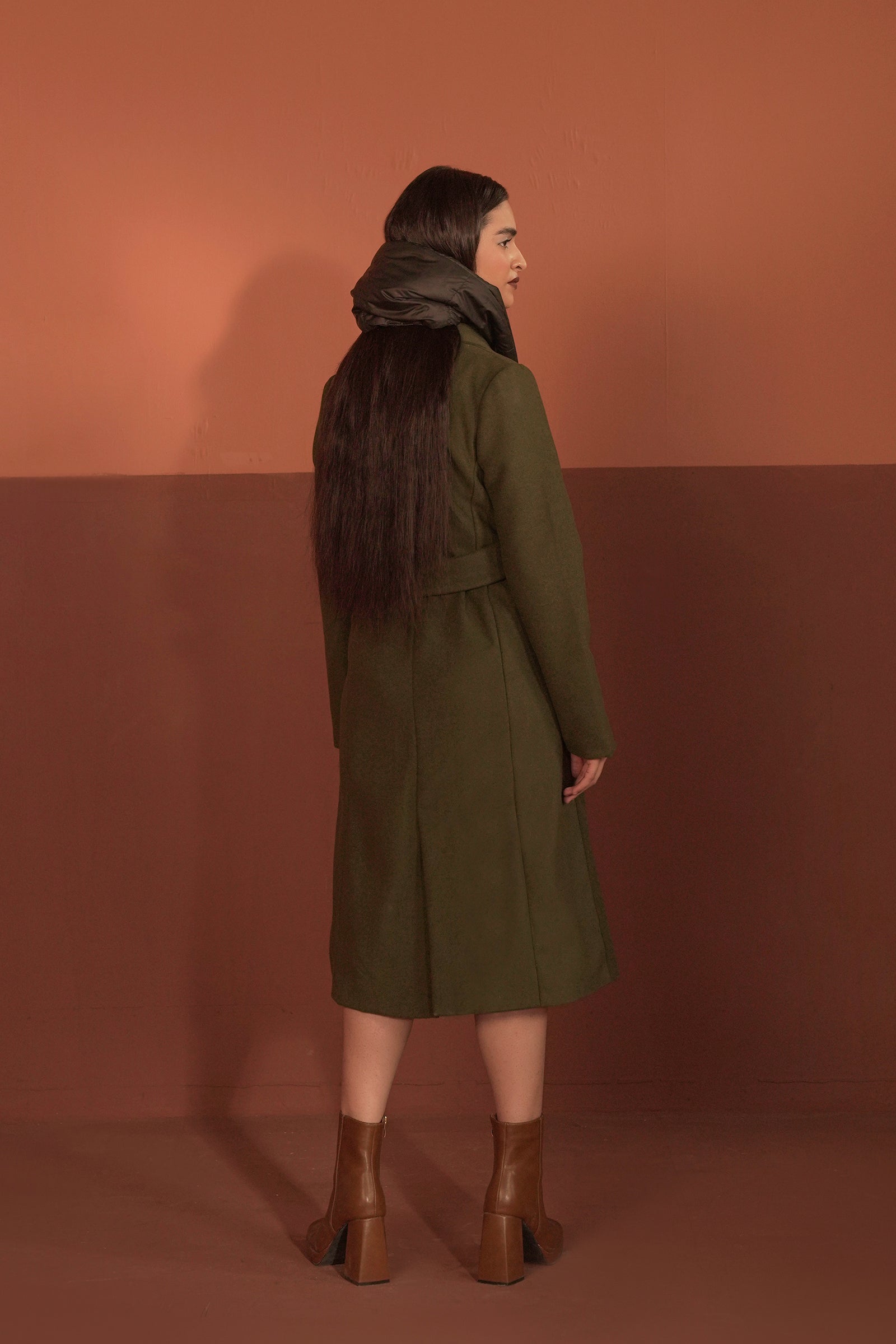 Belted Wool Blend Coat Beyond East Official