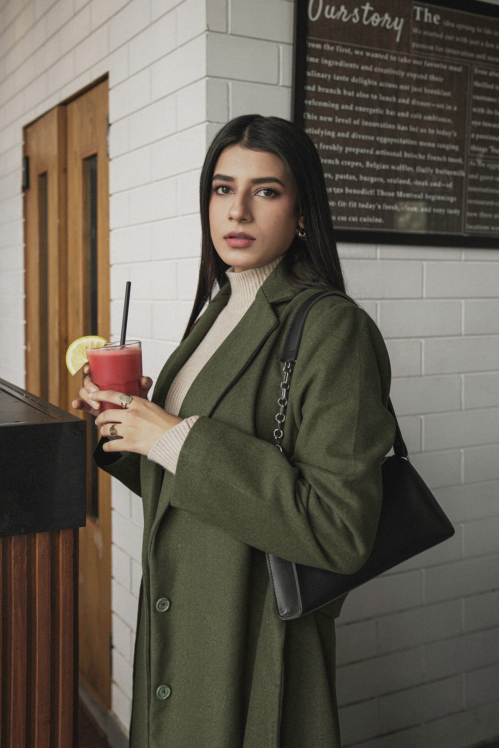 Belted Wool Blend Coat Beyond East Official