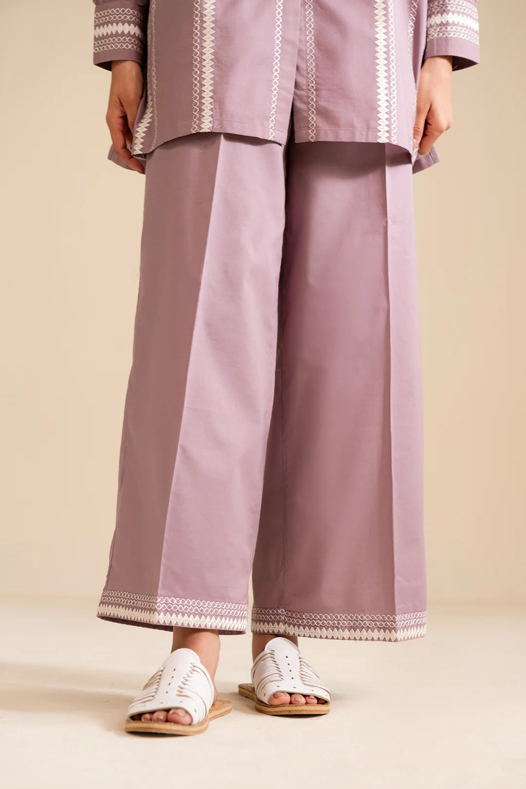 2 Piece Embroidered Cambric Suit for college girls