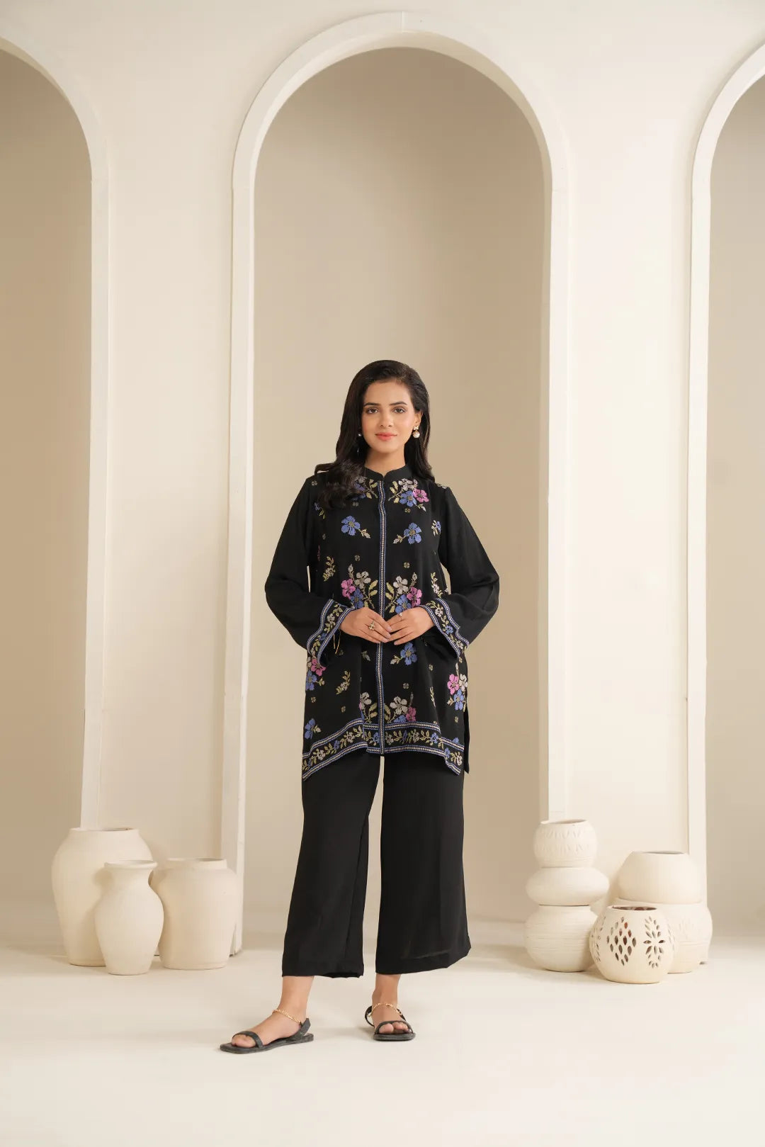2 Piece Embroidered Co Ord Set