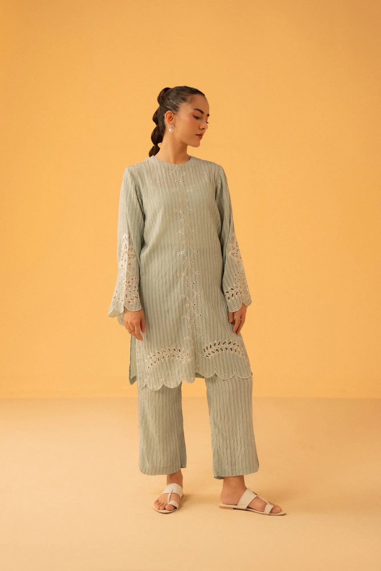 2 Piece Embroidered Suit for women 2025