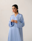 2 piece solid blended fabric suit with matching trousers