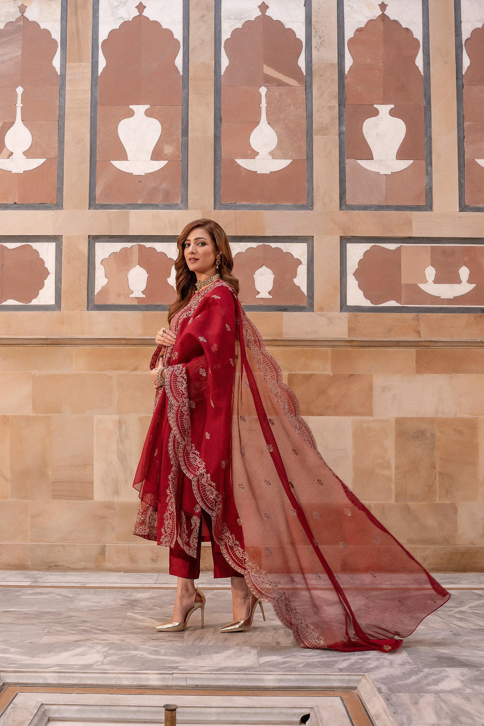 3 Piece Embroidered Viscose Suit