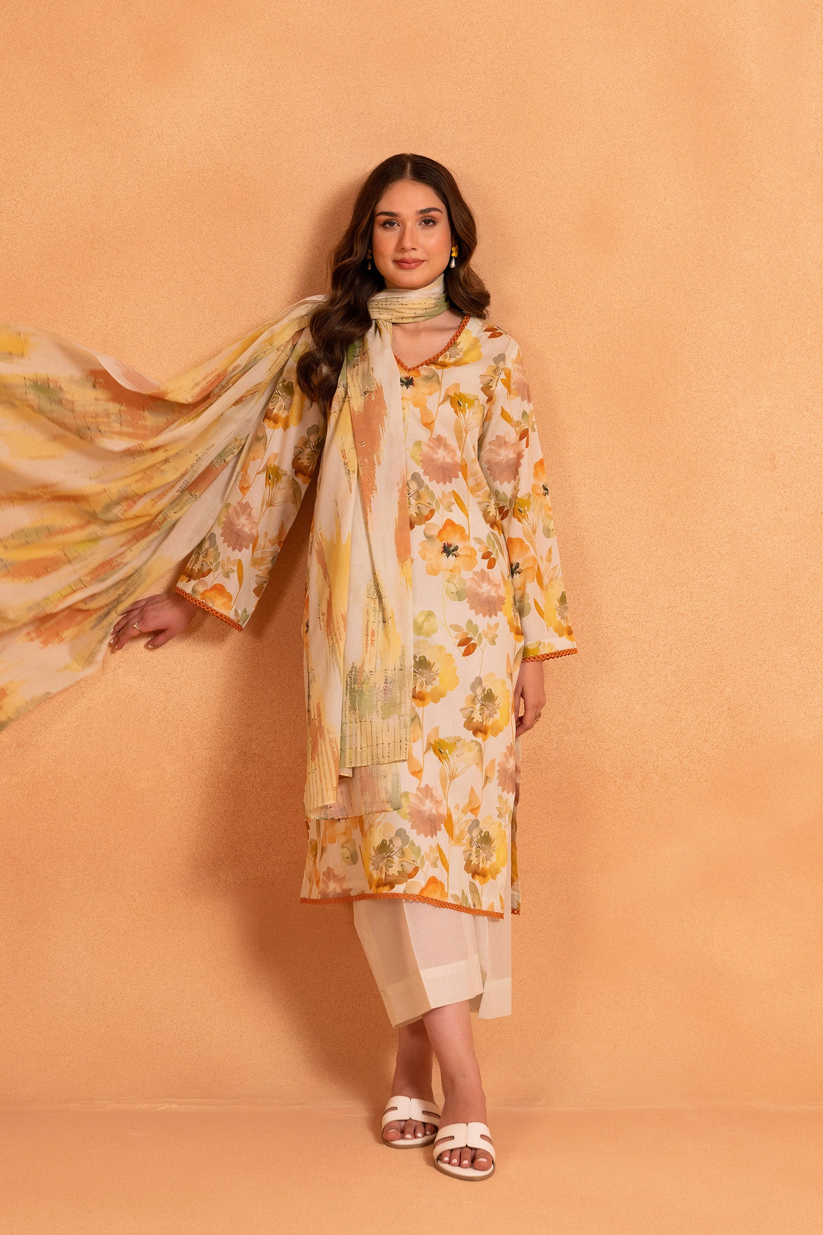 Printed Lawn Unstitched Suit (2 PC) Beyond East Official