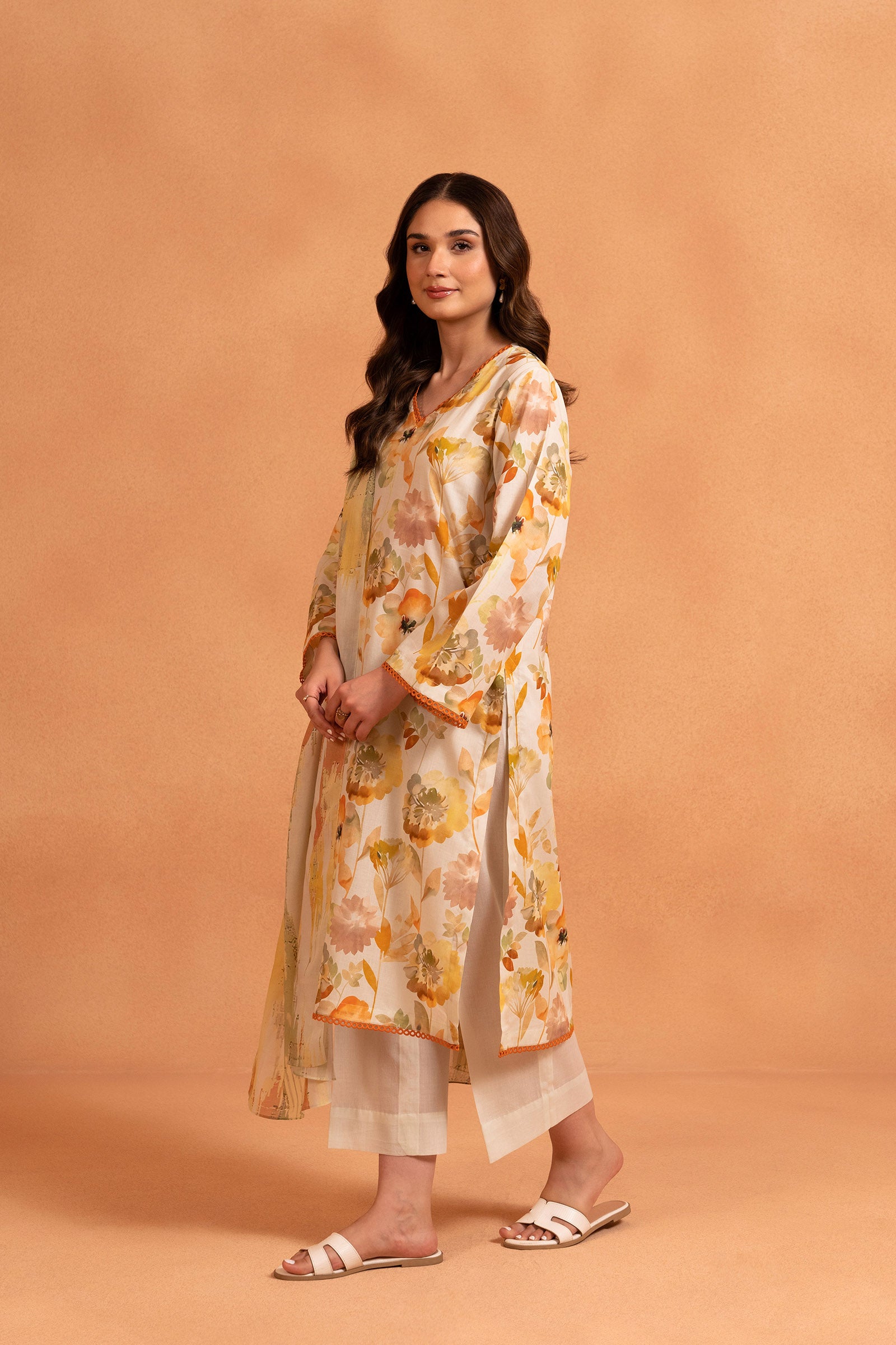 Printed Lawn Unstitched Suit (2 PC) Beyond East Official