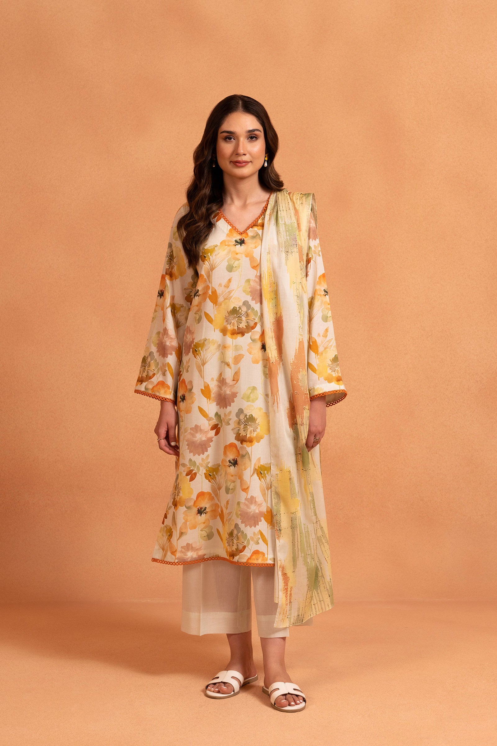 Printed Lawn Unstitched Suit (2 PC) Beyond East Official
