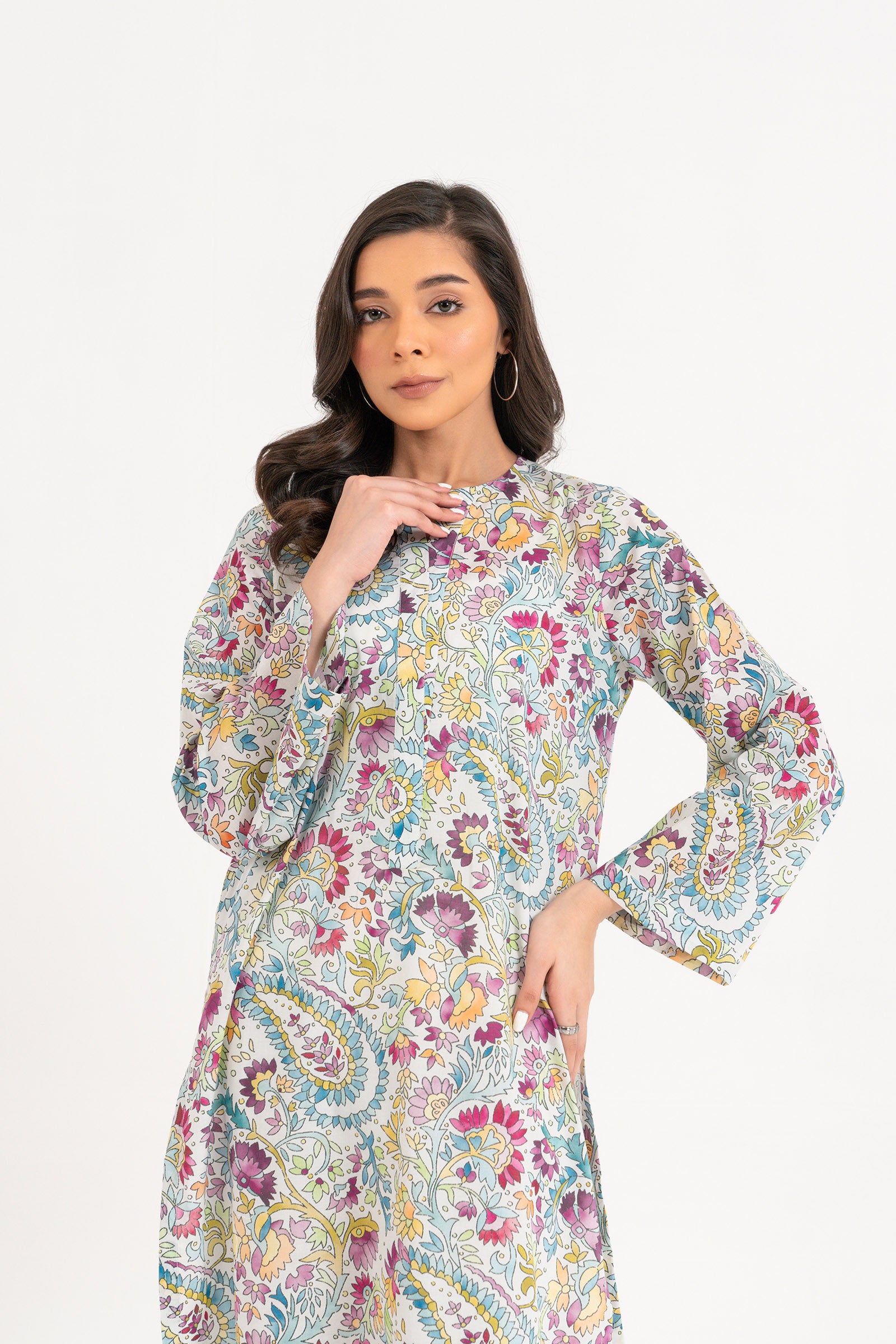 1 Piece Printed Lawn Shirt SUMMER-24