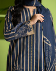 3 piece lawn suit for women, featuring a digital printed cambric shirt and printed silk dupatta, perfect for custom tailoring
