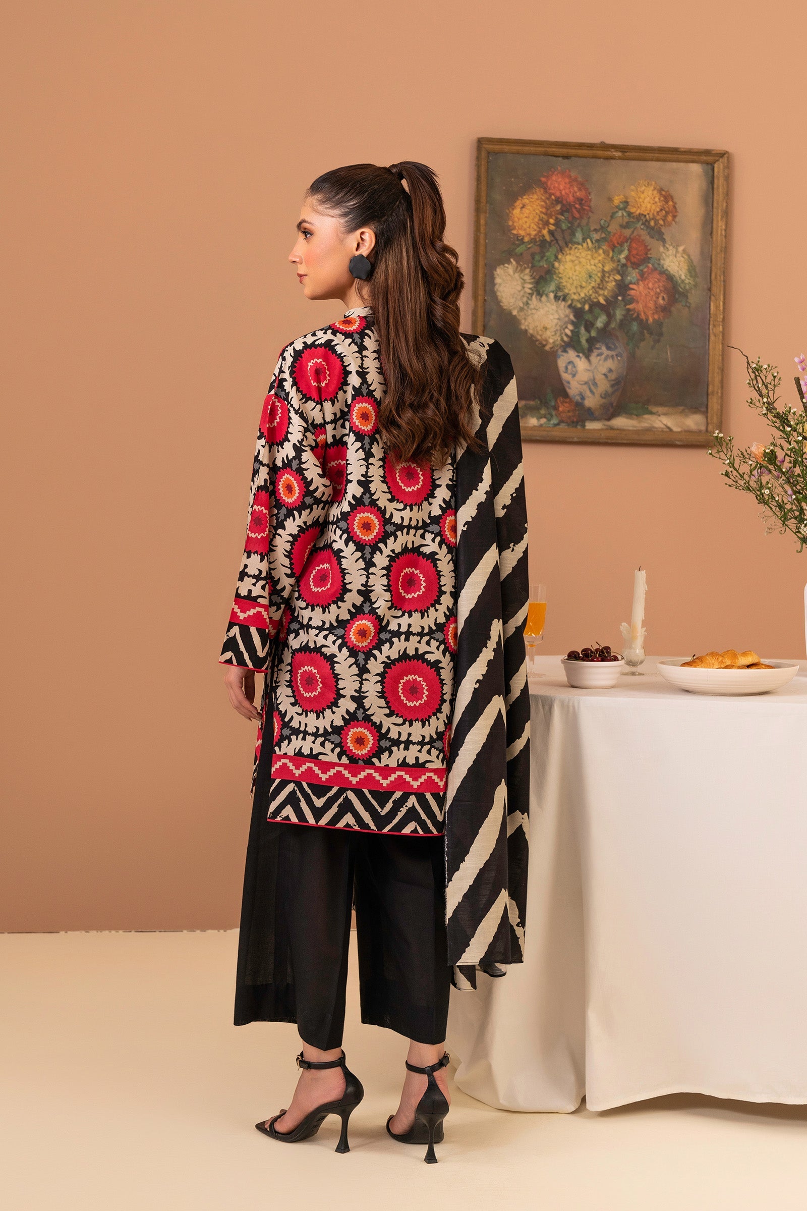 2 PC Printed Suit (Unstitched) Beyond East Official