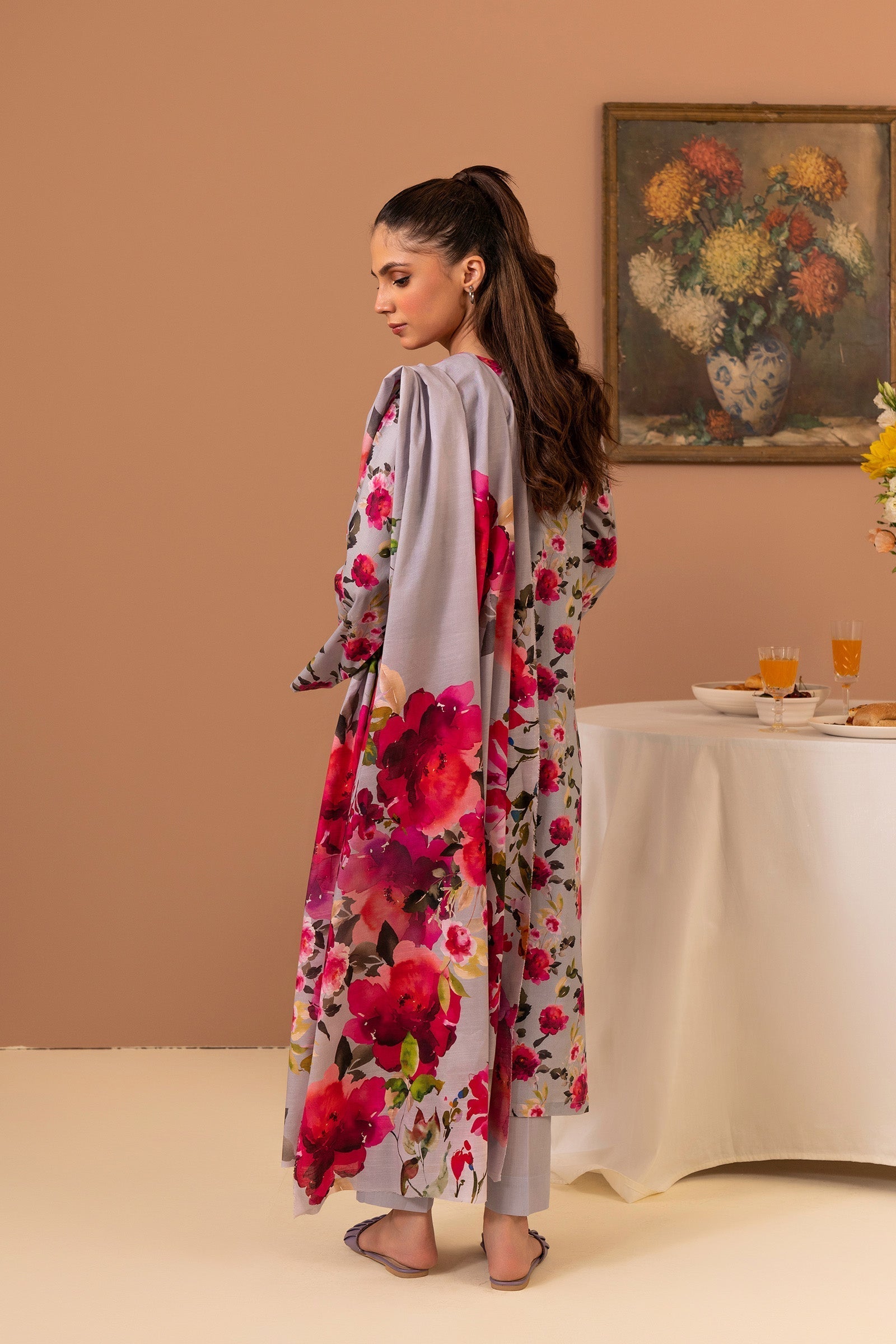 1 PC Printed Suit (Unstitched) Beyond East Official